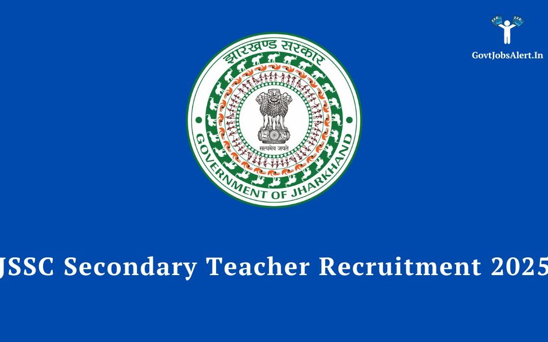 JSSC Secondary Teacher Recruitment 2025 – Apply Online for 1373 TGT Posts, Notification Out