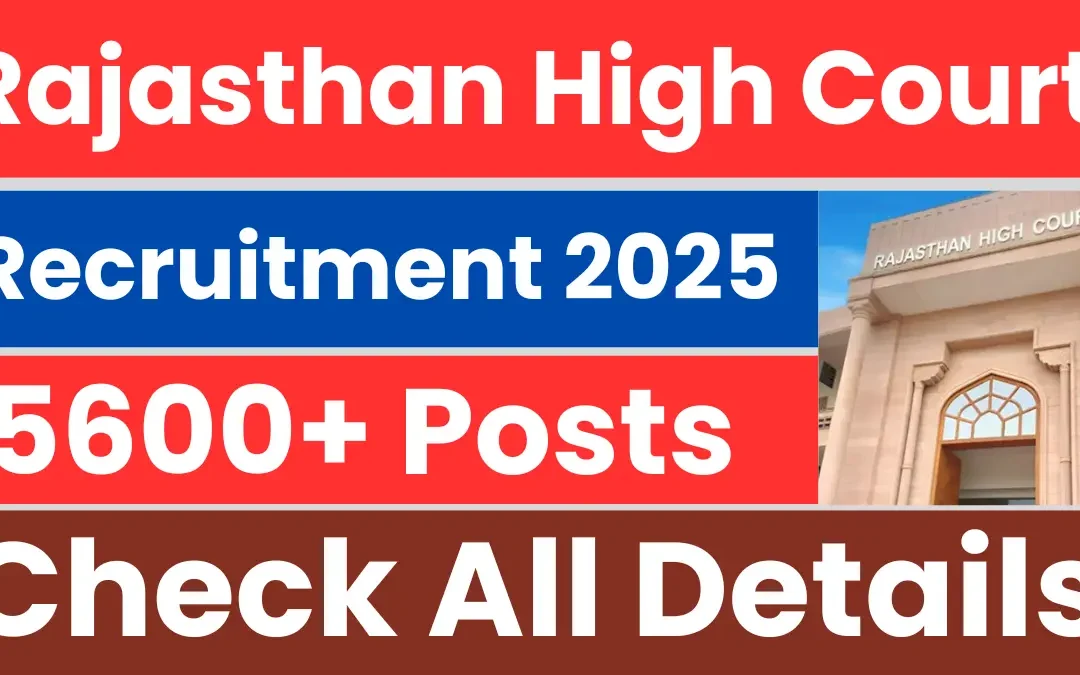 Rajasthan High Court Class IV (Peon) Recruitment 2025: Notification Out for 5670 Posts