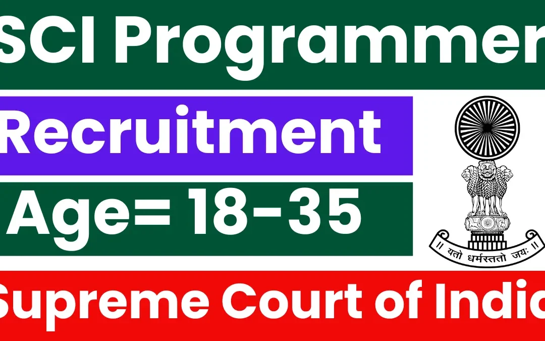 SCI Programmer Recruitment 2025: Notification Released and Apply Online