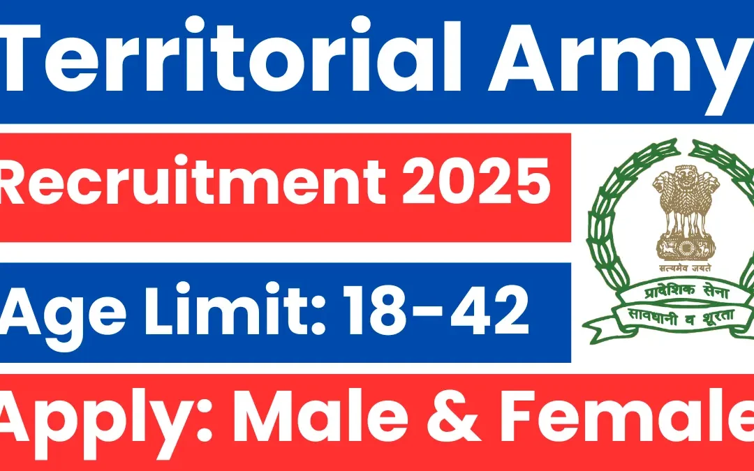 Territorial Army Officer Recruitment 2025: Notification Released and Apply Online