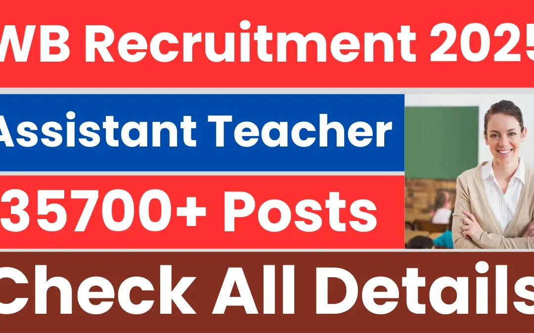WB Assistant Teacher Recruitment 2025: Apply for 35726 Posts, All India Govt. Job