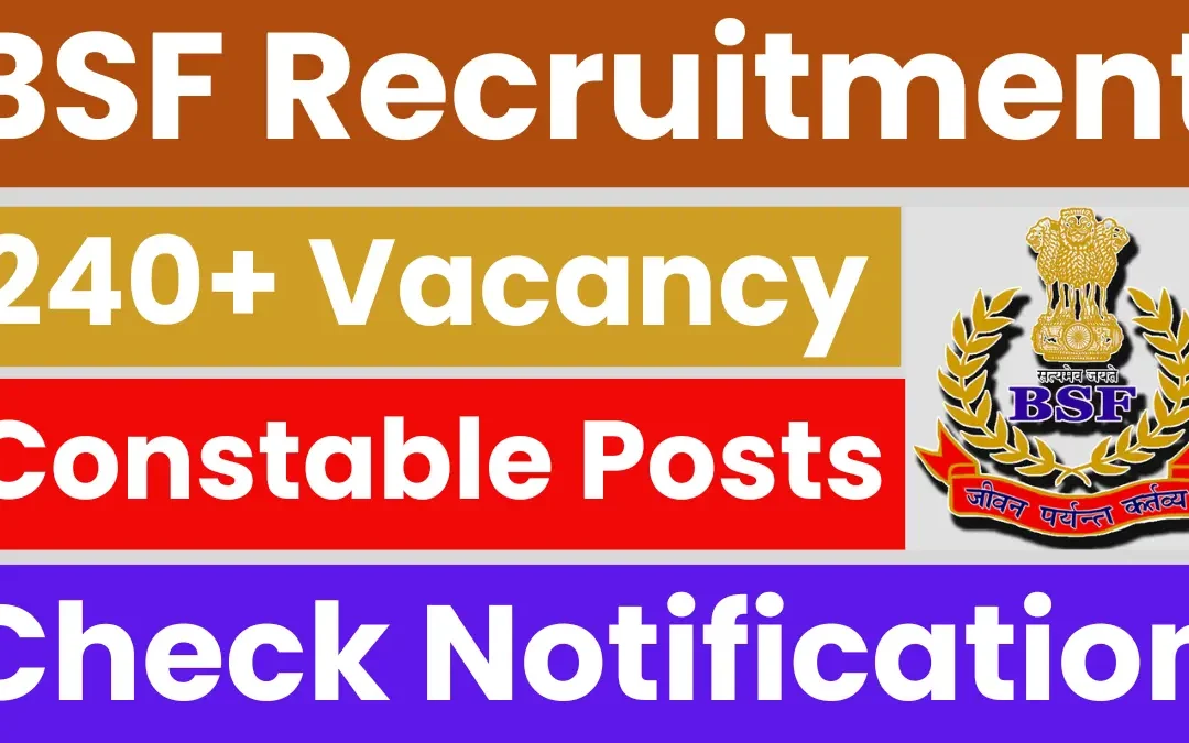 BSF Constable Sports Quota Recruitment 2025: Notification Out for 241 Vacancies