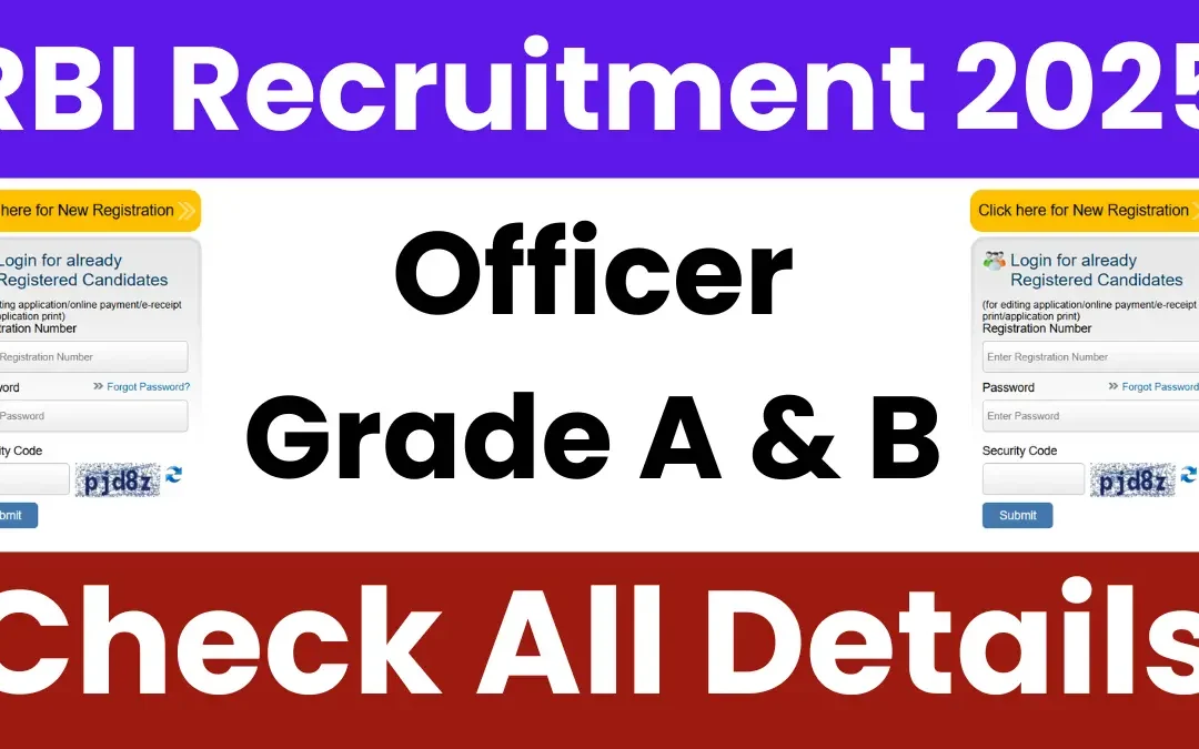 RBI Officer Grade A & B Recruitment 2025: Official Notification & Direct Apply Link