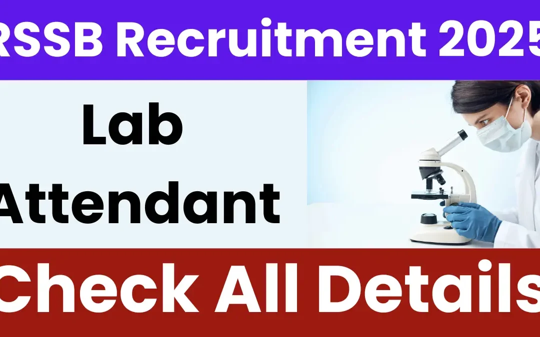 RSSB Lab Attendant Recruitment 2025: Notification Released and Apply Start 11 July 2025