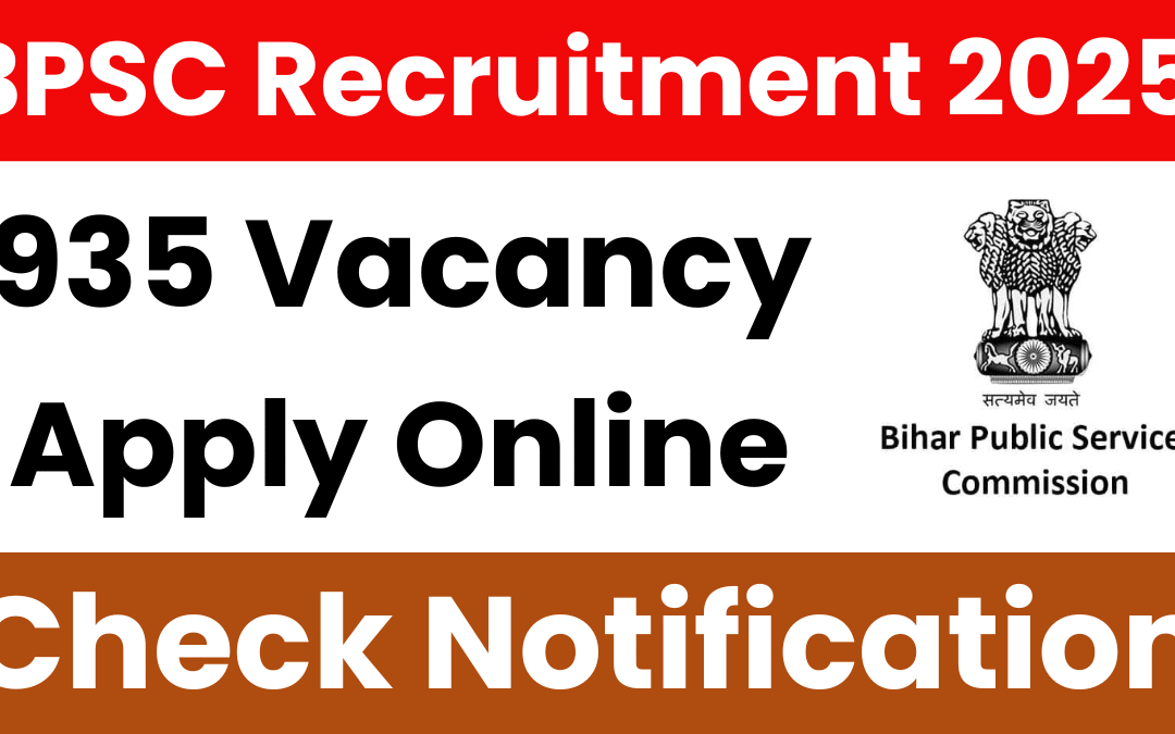BPSC AEDO Recruitment 2025: Notification Out for 935 Vacancy