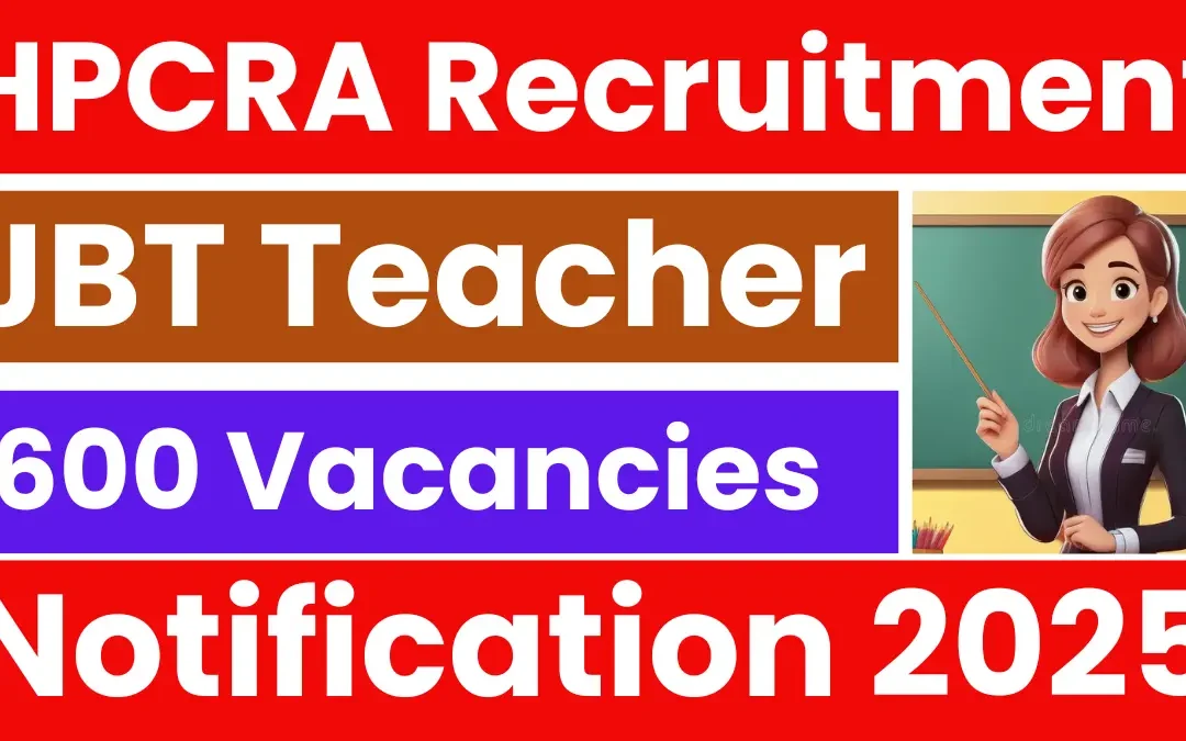 HP JBT Teacher Recruitment 2025: Notification Out for 600 Vacancies