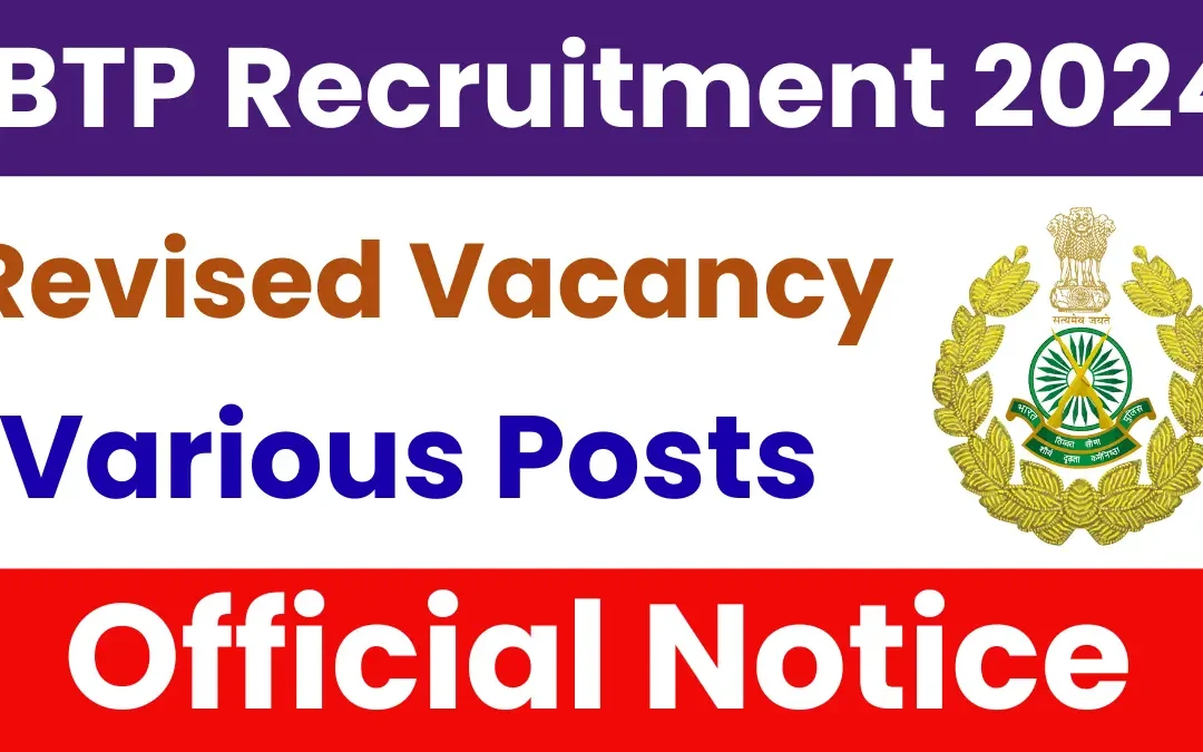 ITBP Recruitment 2024 Revised Vacancy, Various Posts, Check Official Notice