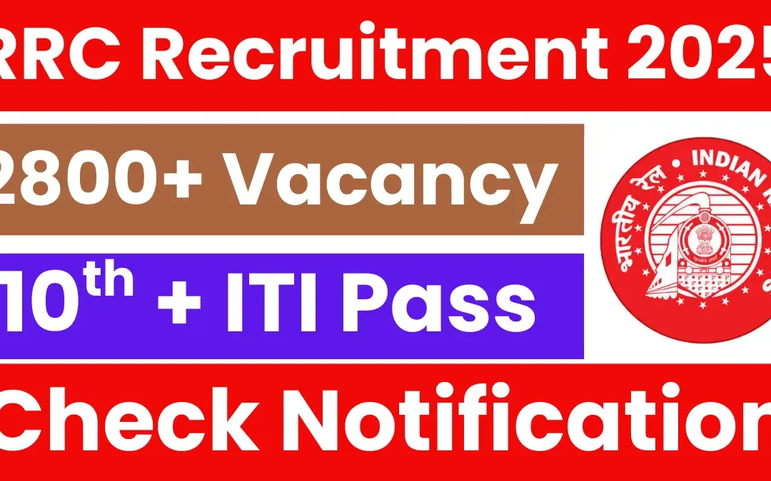 RRC WCR Apprentice Recruitment 2025: Notification Out for 2865 Vacancies, Check All Details