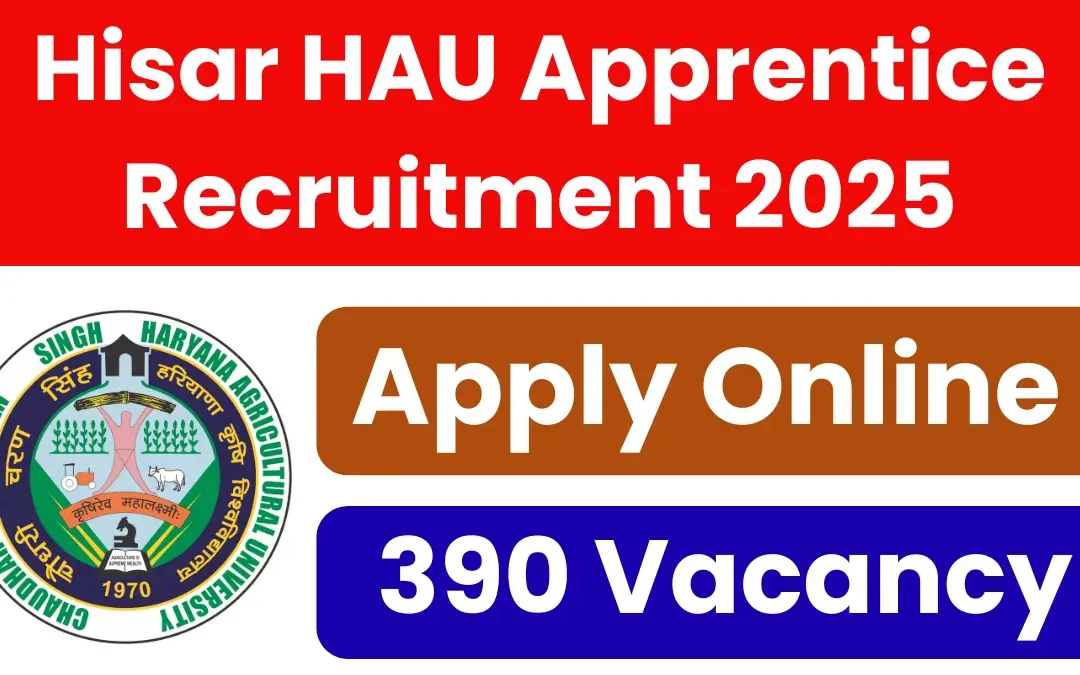 Hisar HAU Apprentice Recruitment 2025: Apply for 390 Vacancy, Check All Details