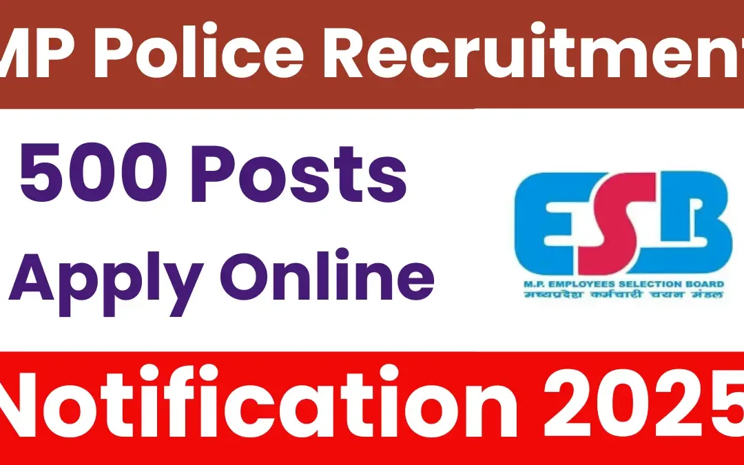 MP Police Recruitment 2025 – Notification Out for Subedar & Sub-Inspector Posts