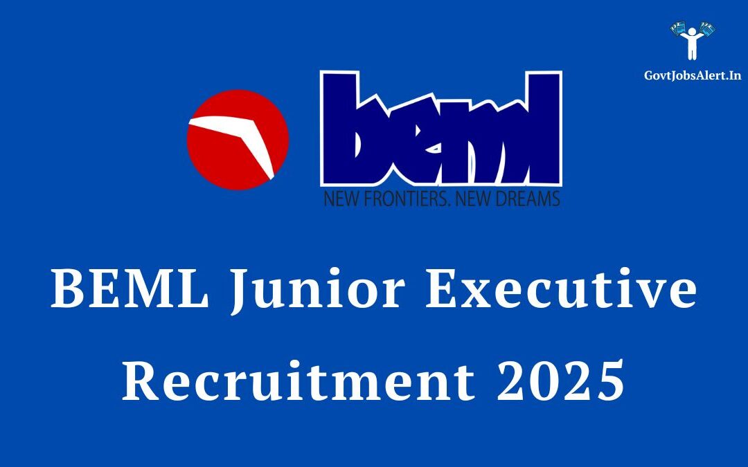 BEML Junior Executive Recruitment 2025: Apply Online for 100 B.Tech Vacancies