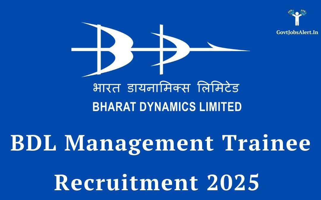 BDL Management Trainee Recruitment 2025: Apply Online for 80 MT Posts