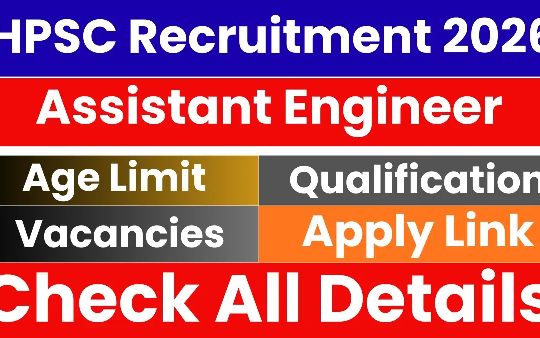 Haryana HPSC Assistant Engineer Recruitment 2026: Notification Out for 50 Posts