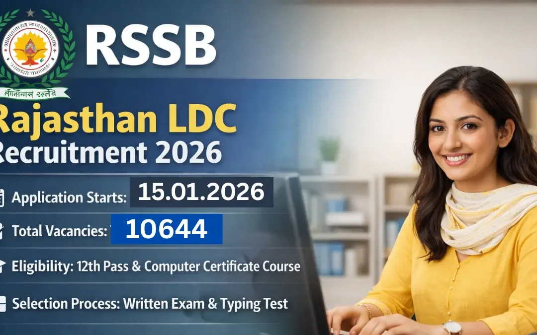 RSSB Rajasthan LDC Recruitment 2026: Apply Online for 10644 Posts