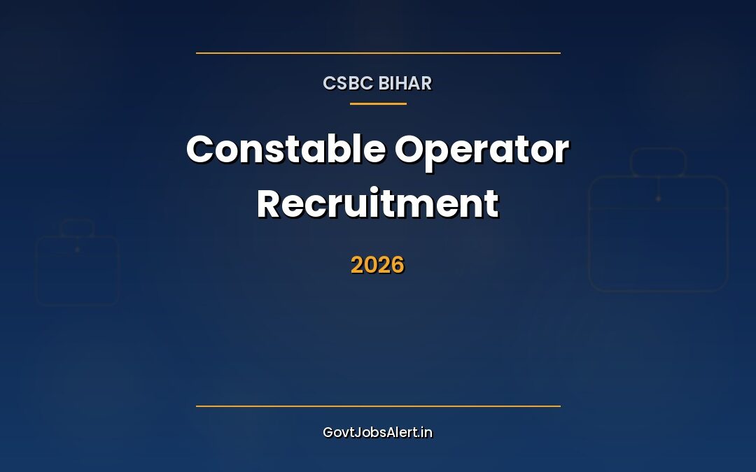 Bihar Police Constable Operator Recruitment 2026: Apply Online for 993 Posts, Salary ₹21,700–₹69,100