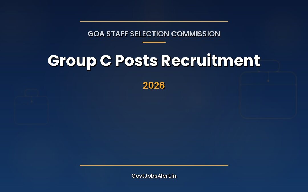 GSSC Group C Posts Recruitment 2026: Apply Online for 310 Vacancies in Goa Police, Forest & Jail Department, Salary Up to ₹1,12,400
