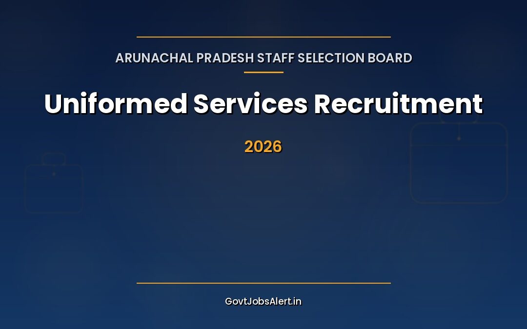 APSSSB Uniformed Services Special Recruitment 2026: Apply Online for 984 Posts, Salary ₹21,700