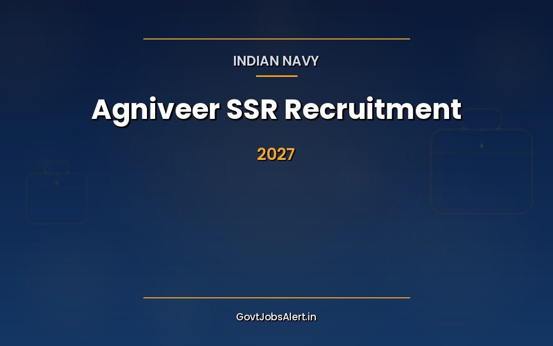 Indian Navy Agniveer SSR 2027: Apply Online, ₹40,000/Month, Eligibility & Dates