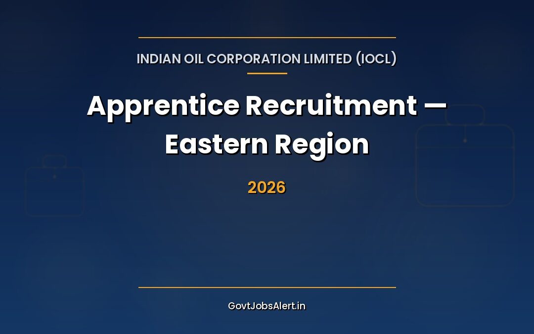 IOCL Marketing Division (ER) Apprentice Recruitment 2026: Apply Online for 150 Posts, Stipend ₹7,000 – ₹9,000