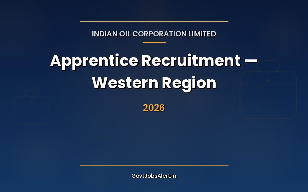 IOCL Marketing Division (WR) Apprentice Recruitment 2026: 414 Posts, Stipend, Eligibility & How to Apply
