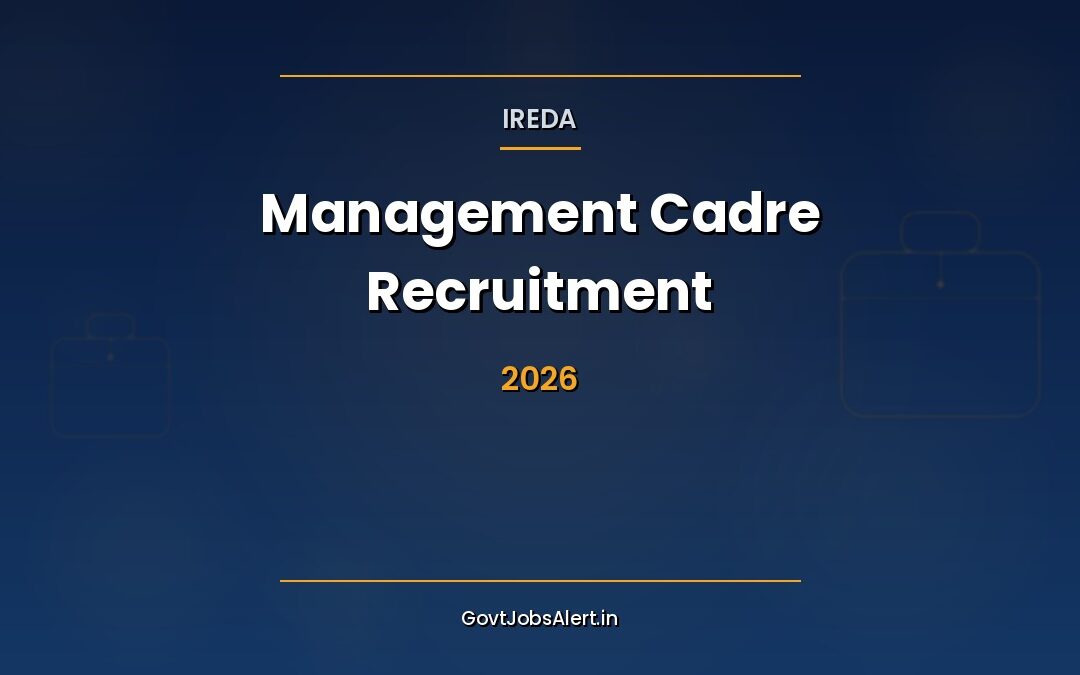 IREDA Management Cadre 2026: Apply Online – 32 Posts, CTC Up to ₹61.87L
