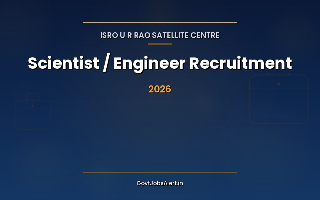 ISRO URSC Scientist / Engineer Recruitment 2026: Apply Online for 4 Posts, Salary Up to ₹2,08,700