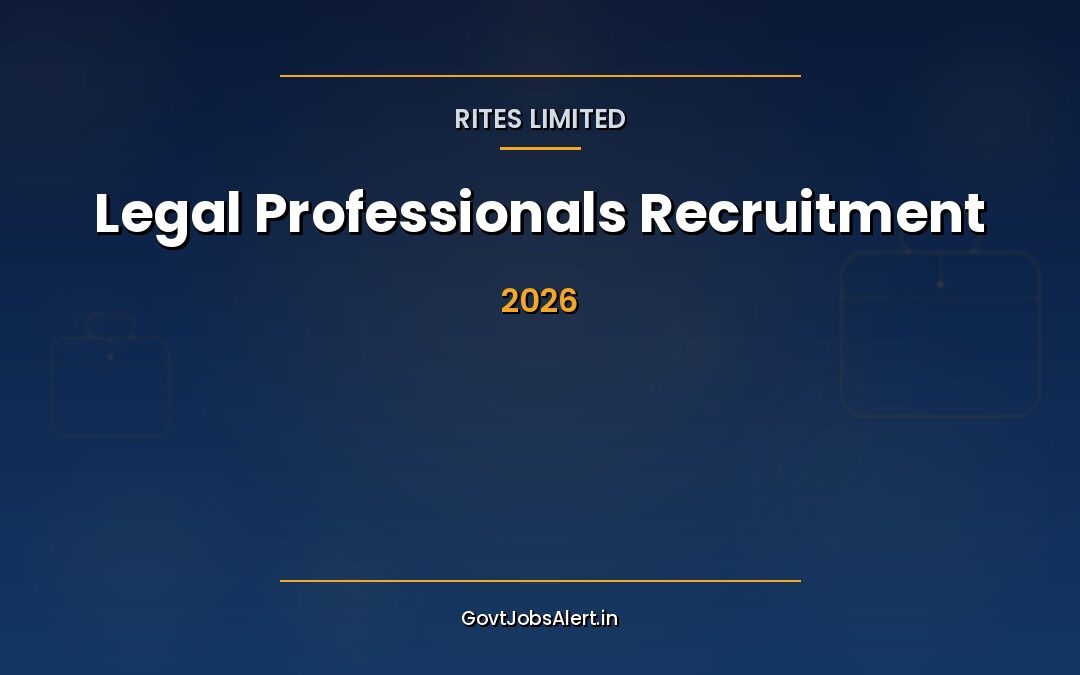 RITES Legal Professionals Recruitment 2026: Apply Online, Last Date 27 April, CTC ₹28.46L