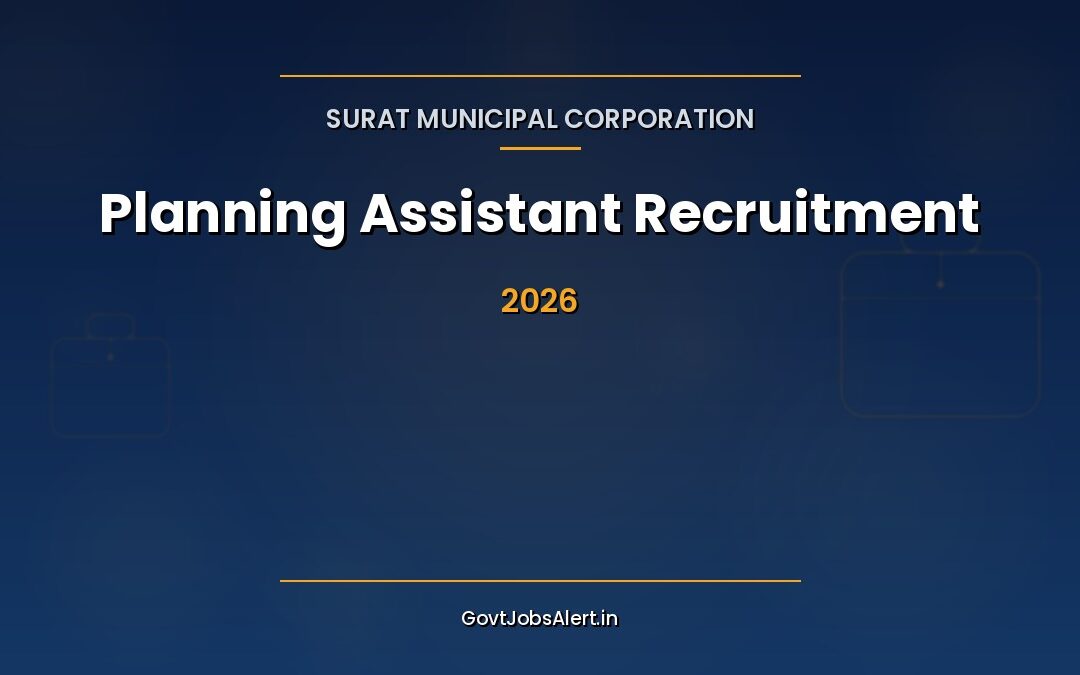 SMC Planning Assistant Recruitment 2026: Apply Online for 22 Posts, Salary ₹17,500/Month
