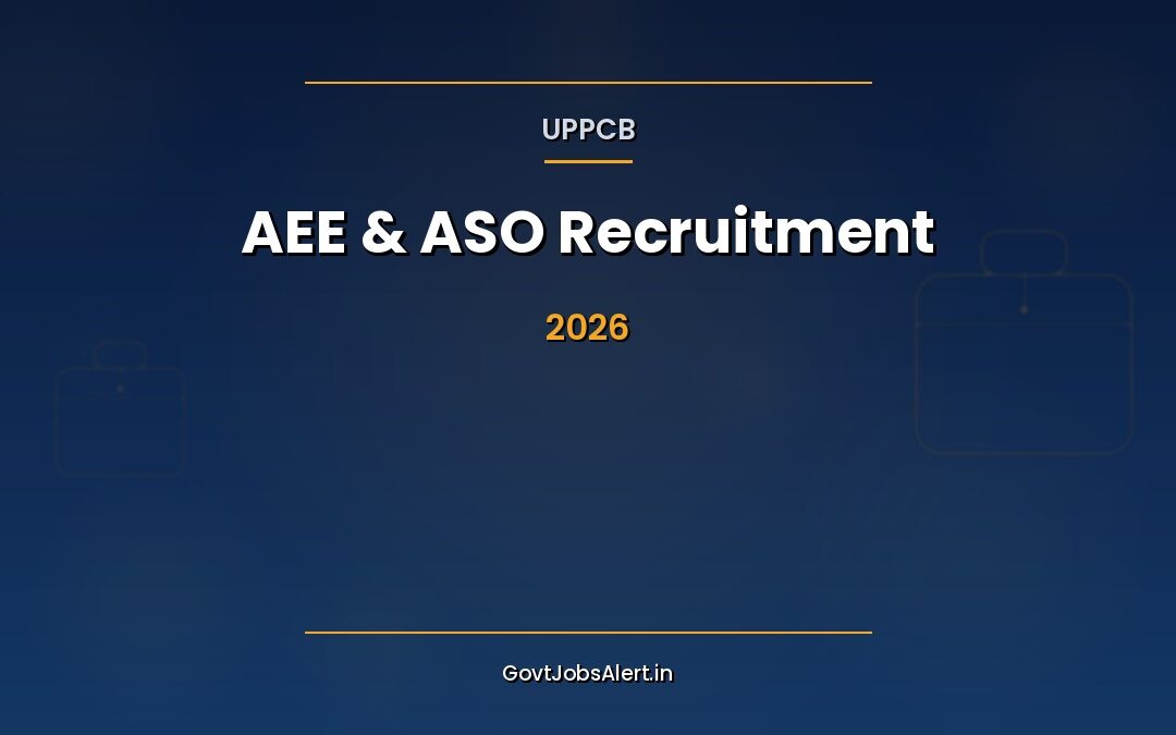 UPPCB AEE / ASO Recruitment 2026: Apply Online for 40 Vacancies, Pay Level-10, Last Date 28 March