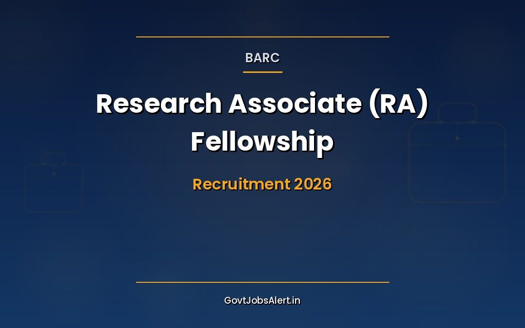 BARC RA Recruitment 2026: Apply Now for 55 Research Associate Fellowship Posts