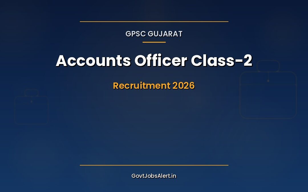GPSC Accounts Officer Class II 2026: 20 Posts, Salary Up to ₹1,42,400 — Apply Online