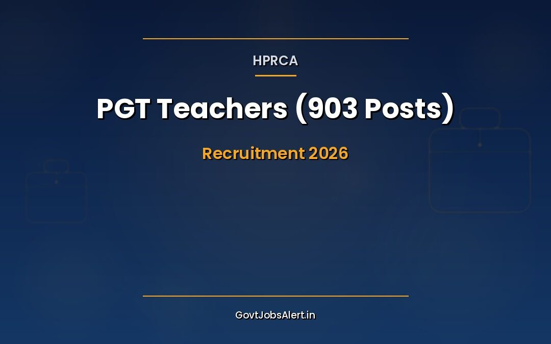 HPRCA PGT Recruitment 2026: Apply Online for 808 Teacher Posts in HP CBSE Schools, Salary ₹30,000 Per Month