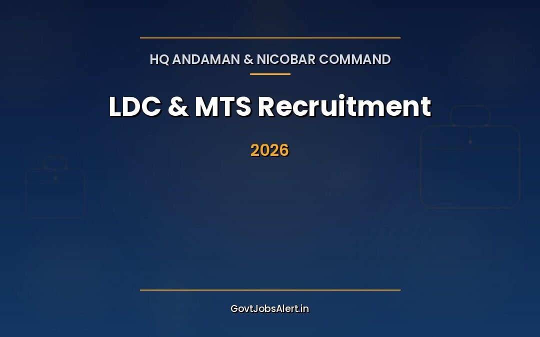 Indian Navy HQ ANC LDC MTS Recruitment 2026 | Salary ₹18,000 – ₹63,200, Apply Offline by 15 May