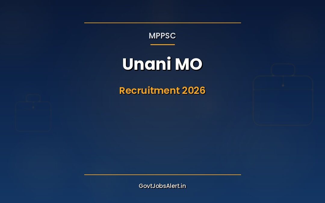 MPPSC Unani Medical Officer Recruitment 2026: Apply Online for 30 Class-II Gazetted Posts