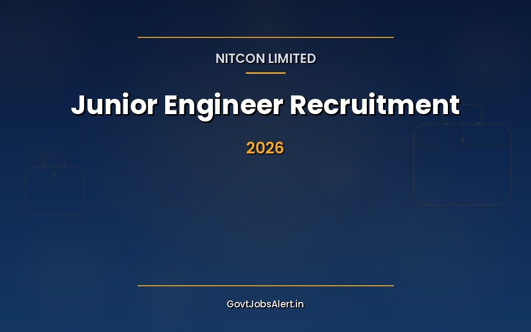 NITCON JE Recruitment 2026: Apply Online for 100 Vacancies, Salary ₹55,932
