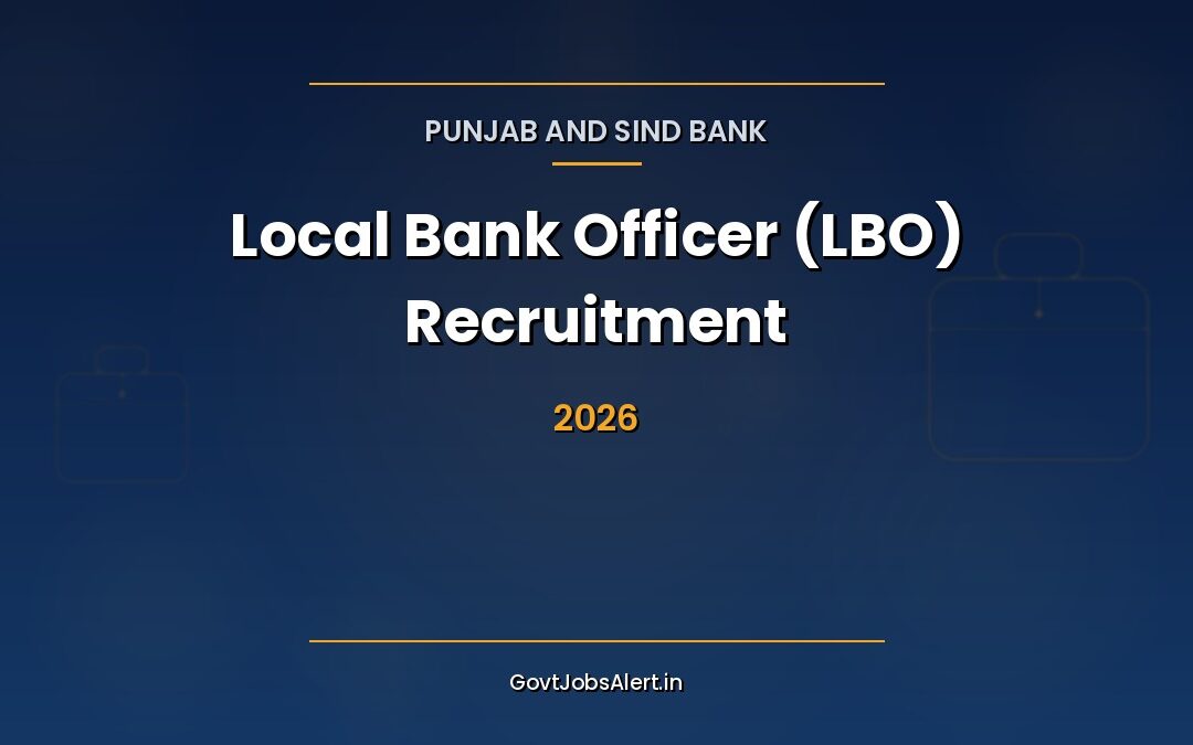 Punjab and Sind Bank LBO Recruitment 2026: Apply Online for 1,000 Posts, Salary ₹48,480–₹85,920