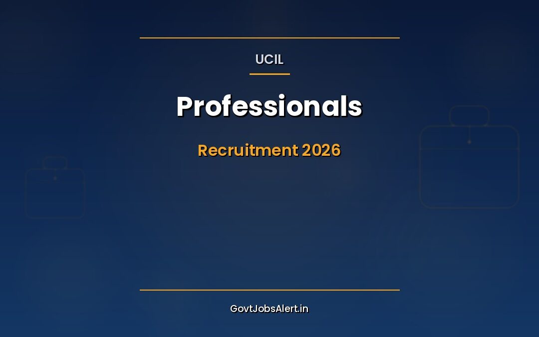 UCIL Professionals Recruitment 2026: 19 Manager & Engineer Posts, CTC Up to ₹25.84 Lakh — Apply Online