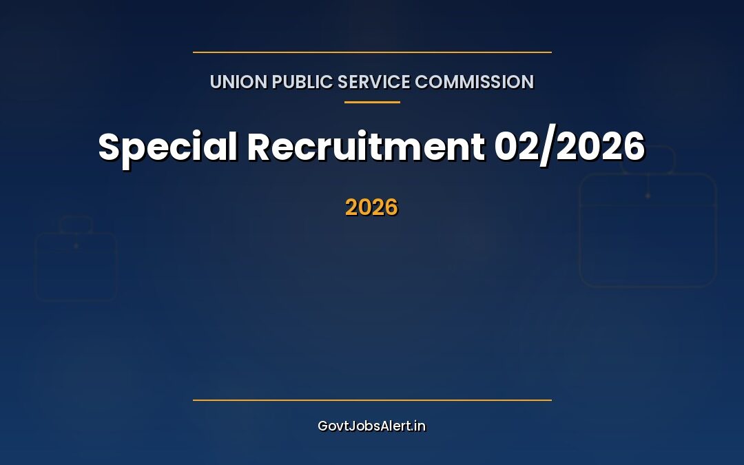UPSC Special Recruitment 02/2026: Apply Online for 16 Vacancies