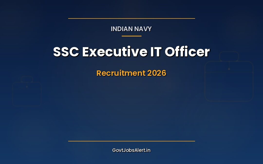 Indian Navy SSC Executive IT Recruitment 2026: Apply Online for 15 Officer Posts, Pay Level 10 Salary